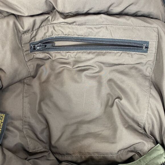 Browning Men's Army Green Down Filled Sleeveless Quilted Zip Front Vest M - Picture 3 of 5